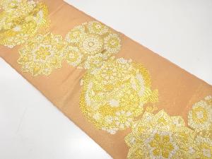 アンティーク　川島織物製　華紋に鴛鴦模様織り出し袋帯（材料）